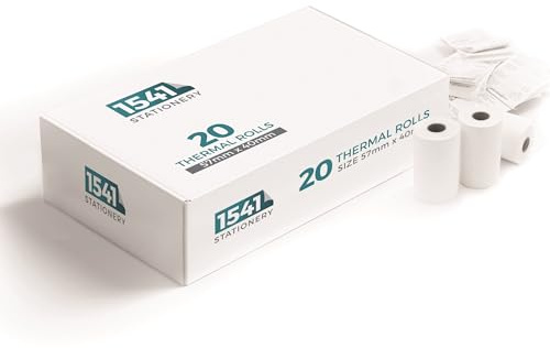 Thermal Till Rolls 57mm x 40mm 200 Rolls BPA-Free Card Machine Paper for PDQ Terminals, Cash Registers and Thermal Printers – Clear, Reliable Printing for Retail, Hospitality and Takeaway Use