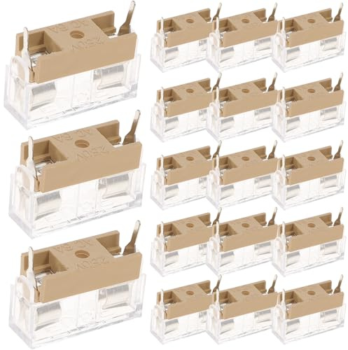 NIYANGLE Sicherungshalter 5x20 für Pcb Platten und Schalttafeln Kupfer und Pp 20 Stück 5a Schwer Entflammbar Korrosionsbeständig