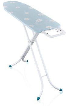 Leifheit Bügeltisch Classic M Compact, Bügelbrett mit 120 x 38 cm Bügelfläche, höhenverstellbar bis 96 cm, Feste Bügeleisenablage, stabiles Untergestell