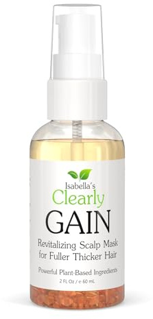 Clearly GAIN, Hair Growth and Thickening Scalp Treatment for Men and Women | 100% Natural Serum with Castor, Jojoba, Clary Sage, Nettle Extract Oils | For Hair Loss, Alopecia, Thinning Hair (60 ml)