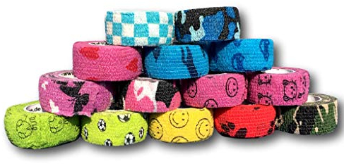 LisaCare Fingerpflaster Selbsthaftend - 5x Pflaster Rolle - selbstklebender Verband Kinder-Motive - Pflaster Kids elastisch & ohne Kleber, 2,5cm breit (5er-Set Motivmix)