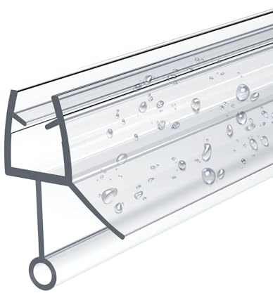 EMKE Duschdichtung Ersatzdichtung Wasserabweiser Duschdichtung Schwallschutz Duschtürdichtung Duschkabine Dusche Dichtung für Duschtüren 4-6mm Glas 800mm