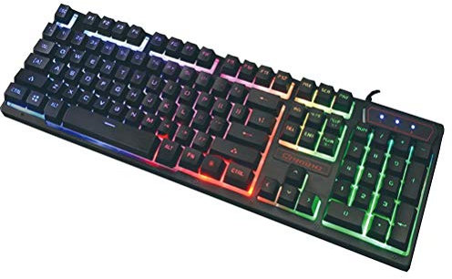 CSZH Notebook retroilluminato gaming tastiera computer desktop illuminazione casa sensazione meccanica esterna USB cablato tastiera impermeabile muto business office digitando esports periferiche