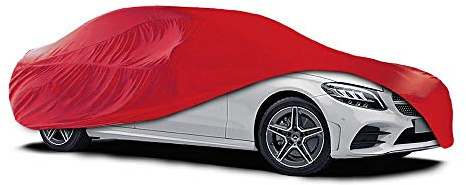 Xtremeauto™ Universal Breathable Indoor Garage Showroom Super Soft Dust Proof Car Cover (Red, Large : 486x139x120cm)