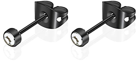G23 Titan Kristall Ohrstecker für Damen Herren Hypoallergen Nickelfrei 3-5 mm Optionen Runde Ohrringe für Mädchen empfindliche Ohren