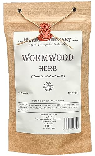 Health Embassy Herbe de Absinthe Tisane | Artemisia Absinthium L | Wormwood Herb (50g)