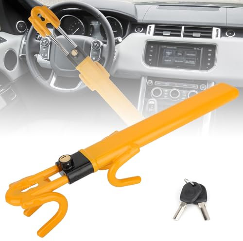 TIPHOPE Auto-Lenkradschloss, Diebstahlsicherung, strapazierfähig, einziehbar, universelles Auto-Sicherheitsschloss, passend für 20,3 - 32,8 cm (8 - 12,5 Zoll) Auto, LKW, SUV, Van, Lenkrad