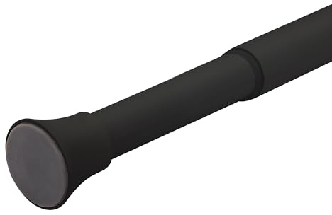 Mardom 140-230 - Asta per tenda telescopica, robusta, universale, meccanismo a molla, tenuta sicura, colore nero