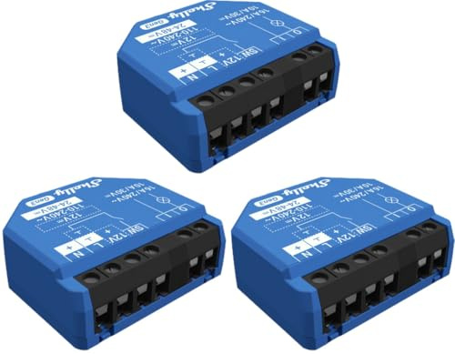 Shelly 1 Gen3-3 Pack | WLAN Smart-Schalter-Relais mit Trockenkontakt | Lichtschalter | Hausautomation | Kompatibel mit Alexa & Google Home | iOS Android App | Kein Hub erforderlich