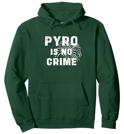 PYRO IS NO CRIME Pyrotechniker Feuerwerk Sylvester Geschenk Pullover Hoodie