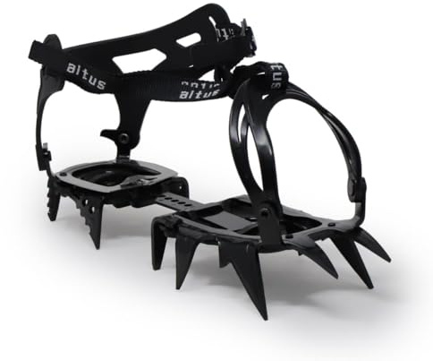 ALTUS Poset | Crampon a 12 punte | Crampon da ghiaccio e neve | Nero