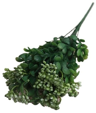 HUIJIQX Künstliche grüne Beerenblumen, für Zuhause, Wohnzimmer, Vase, Blumenstrauß, Hochzeit, Weihnachten, Arrangement, Pflanzen, Dekoration, 30 cm (grün)