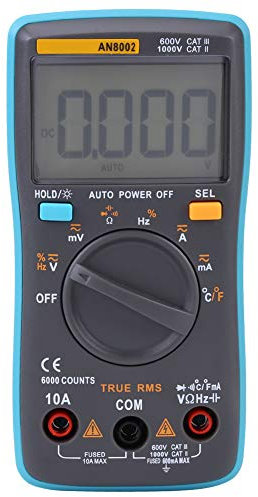 ANENG AN8002 True RMS Digital Multimeter for Voltage, Ohm, T Urement, 6000 Counts