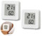 Juego de 2 mini termómetros LCD, higrómetro digital, termómetro inalámbrico, medidor de humedad para habitación de bebé, salón, oficina, invernadero (blanco)