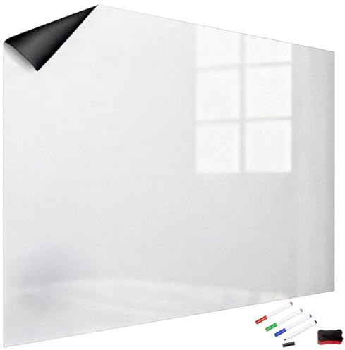 Film tableau blanc magnétique adhésif - 100 x 60 cm [infactory]