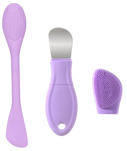 Blackhead Remover Tools, Black Head Remover for Face Nose, Silicone Face Scrubber Pore Cleaning Brush Mask Applicator for Daily Skin Care, Deep Clean Master Skin Care Tool for Women Men (Purple)