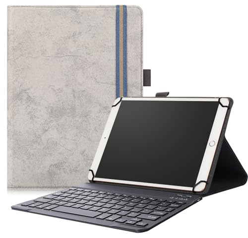 Funda para tablet DOOGEE A9 Pro+ / Kimlok de 10 pulgadas de 11 pulgadas con teclado, funda universal 2 en 1 de 9 a 11 pulgadas. (gris, DOOGEE A9 Pro+ / Kimlok de 10 pulgadas)