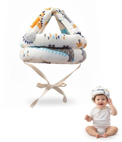 ARYIMYDP 1 Piezas Chichonera Casco Bebé, Protector Cabeza Bebé, Ideal Para Gatear y Jugar, Casco Bebe Golpes Ajustable, Material Suave y Transpirable Para Comodidad Diaria