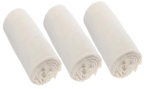 LALADEFIEE Étamine de Coton Beige Réutilisable 3 Pièces, Chiffon Mousseline Multi-usage pour Filtrer Tofu, Fromage et Jus Cuisine