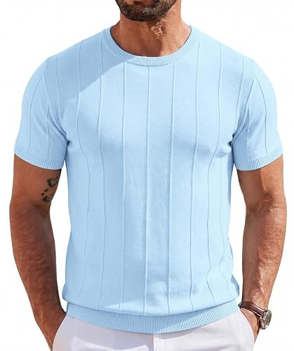 Elainone T-Shirt Homme Été en Viscose – Léger et Respirant, T-Shirt Structuré à Manches Courtes Coupe Moderne, Élégant pour Bureau et Loisirs