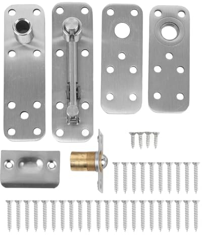 Eujgoov Bisagra de Puerta Oculta Bisagra Pivotante Acero Inoxidable Oculto Rotación de 360 ​​​​grados para Puertas con Marco de Aluminio y Madera