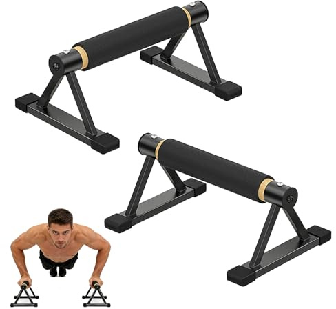 Liegestützgriffe: Push Up Bars, Parallettes für Krafttraining, Zuhause | Fitnessstudio, Rutschfeste Liegestützstangen für Tiefe Liegestütze, Muskelaufbau