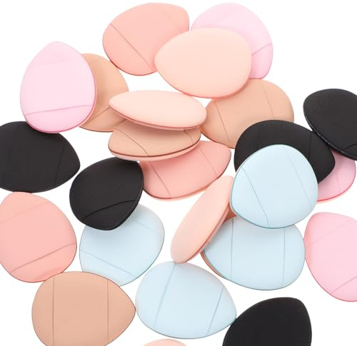 Make Up Schwamm aus Stoff für Foundation und Concealer | Finger Form, Tägliche Anwendung, für Isolationscreme, Kompakt als 25 Stück Pack, für Damen Zufällige Farbe