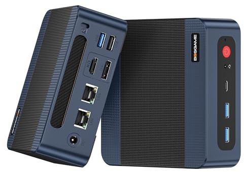 BOSGAME P3 Lite Mini PC bureautique-Gaming, Ryzen 7 6800H (Jusqu’à 4,7 GHz), 32 Go DDR5 RAM, 1 to SSD PCIe 4.0, USB4/HDMI/DP, Triple écran 8K, 2X LAN RJ45, Wi-FI 6E, BT 5.2, Mini Ordinateur de Bureau
