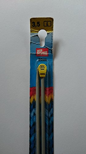 Prym Agujas De Tejer De Aluminio, 35 cm Largo x 3,50 mm Grosor, Plata