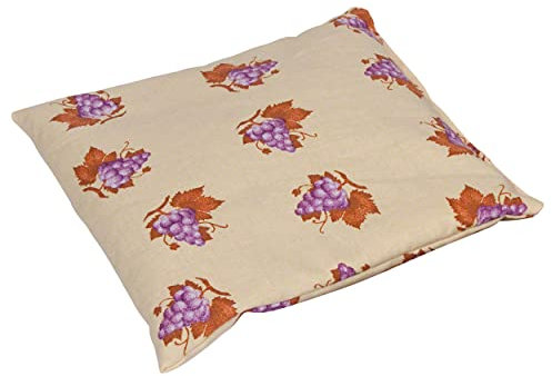 Sport-Tec Traubenkernsäckchen mit Baumwollbezug, Traubenkernkissen, Wärmekissen, 19x19 cm