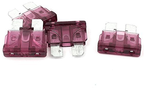 sourcing map Fahrzeug Auto 40A 40Amp Rot Two Prong Messerleistung Draht ATC Sicherung 5pcs DE de