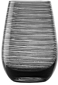 Stölzle Lausitz Bicchieri Twister Grigio Fumo Set 6 pz – 465 ml – Bicchieri in cristallo per acqua, succhi e cocktail – Resistenti agli urti e lavabili in lavastoviglie – Made in Germany