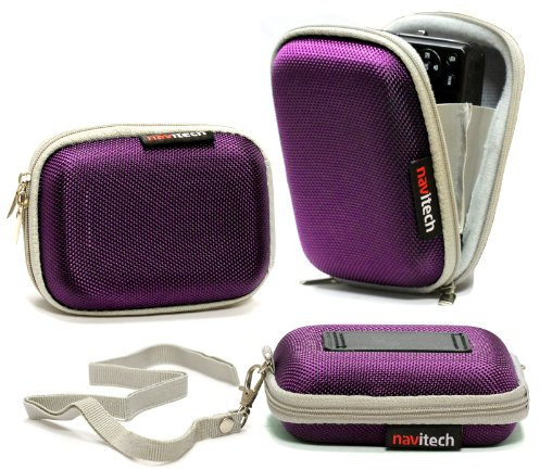 Navitech Purple Water Resistant Hard Digital Camera Case Cover Compatible With The Samsung WB30F / ST150F / DV150F / ST200F / DV151F / ST72 / ST77 / DV300F / WB750 / WB700 / WB210 / T96 / ST95 / ST93 / ST700 / ST66 / ST65 / ST6500 / ST30 / PL210 / PL20 / PL170 / PL120 / MV800 / ES90 / ES80 / MV900F / SH100