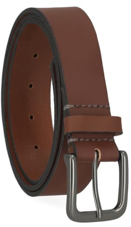 Timberland Men's 35mm Classic Buckle Jean Leather Belts, Brown, 36