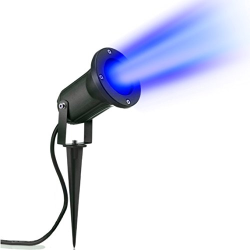 Auraglow Deep Recessed Garden Spike Light GU10 Holder IP65 Outdoor Uplighter - Blue - Pack of Four