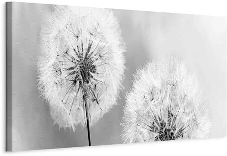 murando - Leinwandbild Blumen Natur grau, 120x40 cm, 1-teilig, Schlafzimmer | Hochwertige Leinwand, sofort aufhängbar, ideal fürs Wohn- oder Schlafzimmer, wasserfest und lichtecht, langlebig, stilvoll
