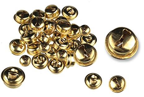 Wiemann Lehrmittel 100 Bastelglöckchen (Gold) aus Messing, Schellen 13–20 mm