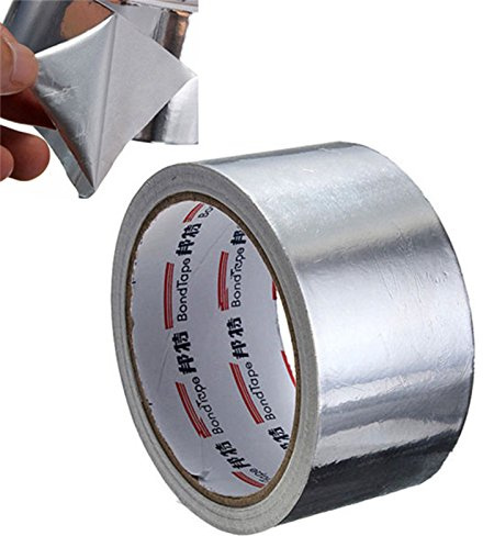 Useful Aluminium Foil Adhesive Sealing Tape Thermal Resist Duct Repairs High Temperature Resistant Foil Adhesive Tape 5cm*17m