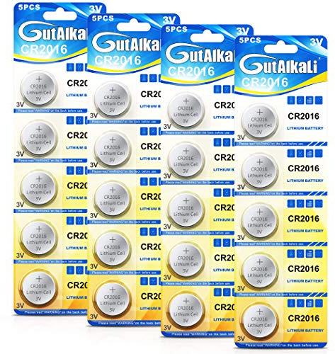 Batterie au Lithium CR 2016, Blister de 20 Piles Lithium 3V