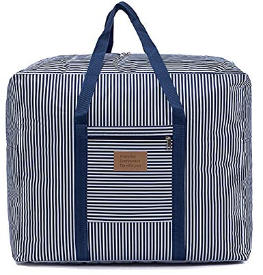 Waterproof Thick Large Storage Bag 600D Oxford Organizer Travel Luggage Bag For Blankets, Duvet,Pillows, Clothes Moving Home (Blue, Medium)