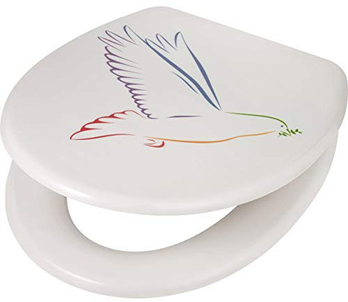 WC-Sitz Lanca II | Toilettendeckel - robust und belastbar bis 150 kg, aus Duroplast, mit Absenkautomatik, weiß