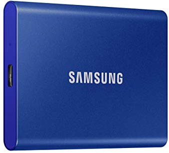 Samsung T7 Portable SSD 1TB - Up to 1050MB/s - USB 3.2 External Solid State Drive, Blue (MU-PC1T0H/AM)