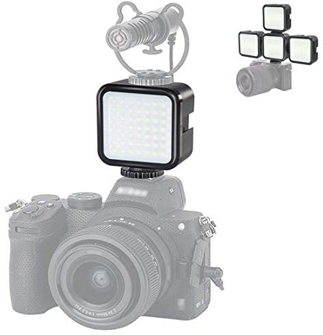Lampe vidéo LED avec 3 griffes, lumière vidéo PULUZ sur appareil photo LED 64 5 W à intensité variable avec filetage 6,35 mm pour Canon, Nikon, Sony et autres appareils photo reflex numériques