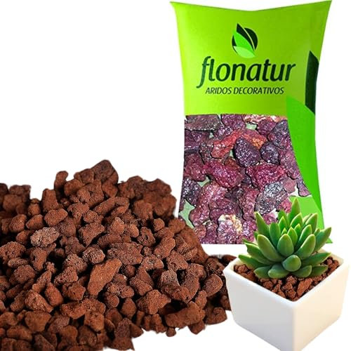 Flornatur Piedras Volcanicas Decorativas Jardin | Ideal para Barbacoa | Piedras para Macetas | Decoración Ideal Incluso para Masajes y Terapias| 25/40 Saco de 16KG