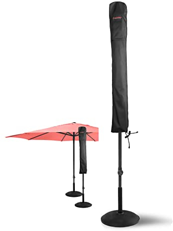 BUSHBOCK® Premium Sonnenschirm Schutzhülle - ultra robuste Schirmhülle mit Belüftungsöffnungen und Spezialbeschichtung (für Schirme rund bis Ø 350cm/eckig bis 260x260cm)