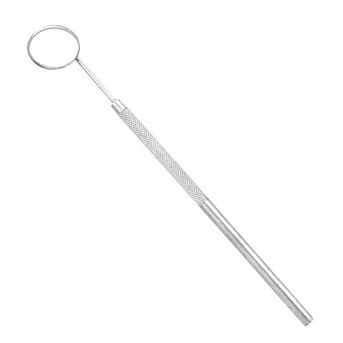 SS INSTRUMENTX Dental Mirror with Handle Tooth Mirror Dental Stainless Steel Dentist Tools for Teeth Cleaning (Silver 1 Count (Pack of 1))