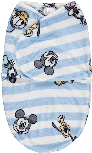 Disney Mickey & Friends Einlagiger Baby Swaddle Sack, Easy Wrap Infant Swaddling Blanket Soft Comfort Swaddler Schlaf/Krankenhaus Pucksäcke für Neugeborene