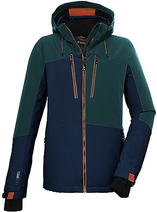 killtec Herren Skijacke/Funktionsjacke mit abzippbarer Kapuze und Schneefang KSW 69 MN SKI JCKT, aquaverde, L, 39733-000