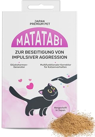 Matatabi Pulver für Katzen | Alternative zu Katzenminze | Natürliche Katzenberuhigung & Spielspaß | Unterstützt Katzenverhalten & reduziert impulsive Aggression | Ideal für Katzen & Kätzchen