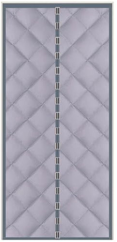 Sepkus Cortina Térmica Magnética, Aislamiento Acústico, Algodón Grueso Impermeable (Light Gray 90cmx210cm)
